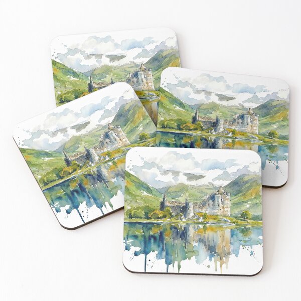 Item preview, Watercolour illustration of Kilchurn Castle, Argyll, Scotland designed and sold by davidelder.