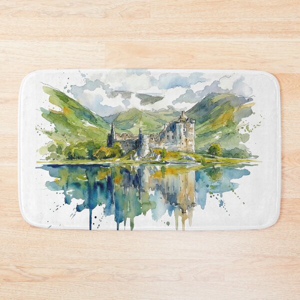 Item preview, Watercolour illustration of Kilchurn Castle, Argyll, Scotland designed and sold by davidelder.