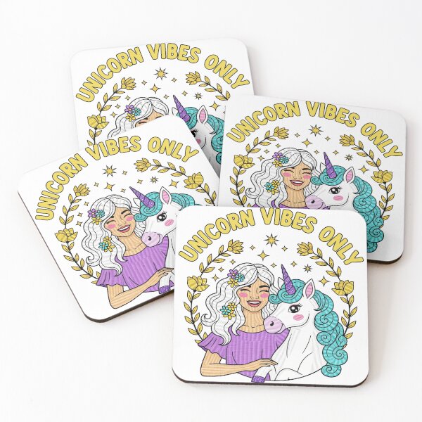 Item preview, Unicorn Vibes Only Whimsical Goddess and White Unicorn Art designed and sold by TeeARTHY.