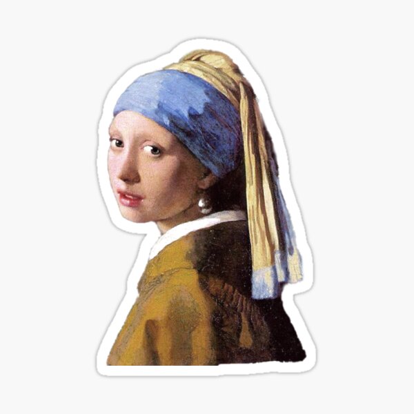girl with a pearl earring Sticker
