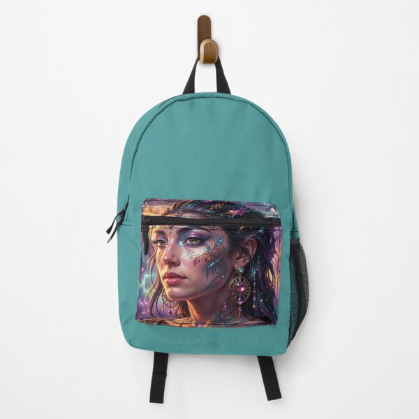Item preview, Cosmic Fantasy Portrait with Ornamental Details and Celestial Art Vibes designed and sold by FotoworldEdel.