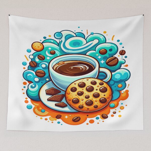 Item preview, Cereal Cookie Coffee Break Swirl Art  designed and sold by Art-Arcade6.