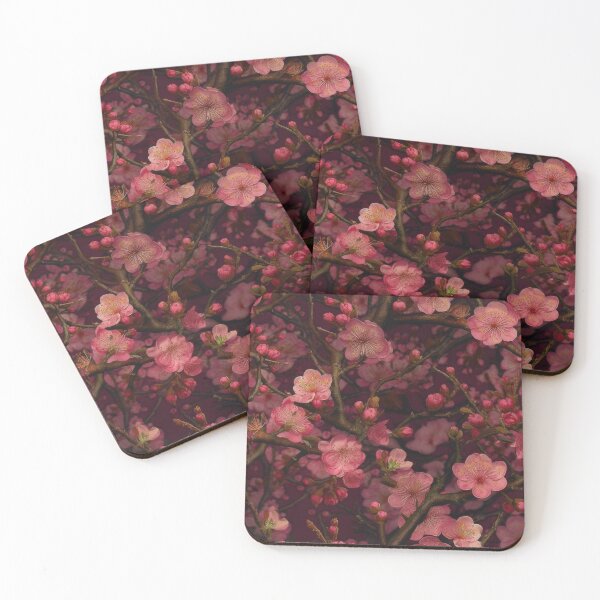 Item preview, Sakura Nocturne: Japanese Plum and Cherry Blossom Motif designed and sold by pinkal.