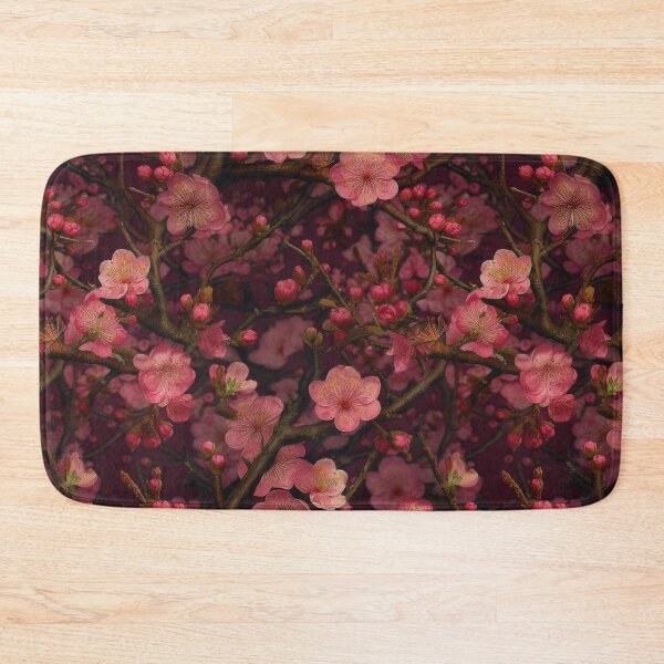 Item preview, Sakura Nocturne: Japanese Plum and Cherry Blossom Motif designed and sold by pinkal.