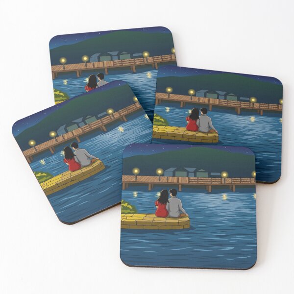 Item preview, Moonlight Couple Night View Digital Art” designed and sold by Ramaniartstudio.