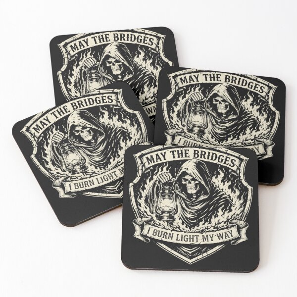 Item preview, Funny Gothic Skull Motivational May The Bridges I Burn Light My Way  designed and sold by jolihanot.
