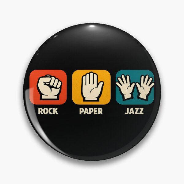 Item preview, Rock Paper Jazz Funny Music Musician Jazz Hands Gear designed and sold by DynamicDesign.
