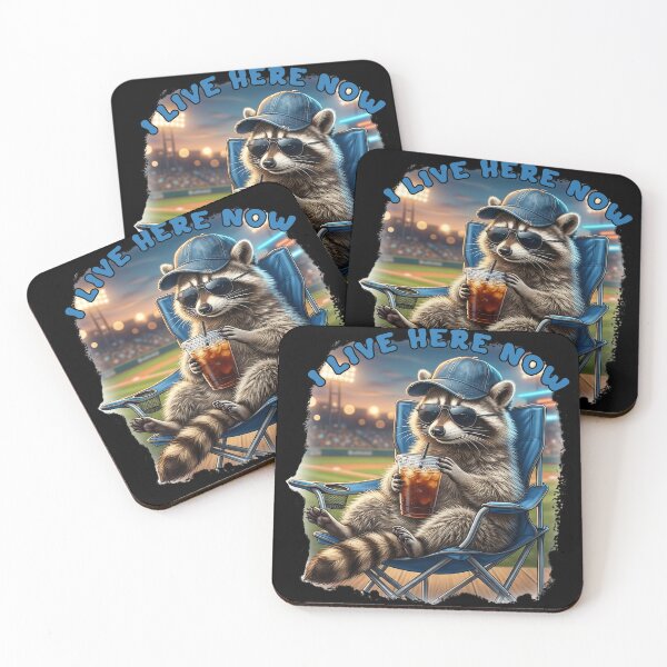 Item preview, I Live Here Now Raccoon   designed and sold by TeeARTHY.