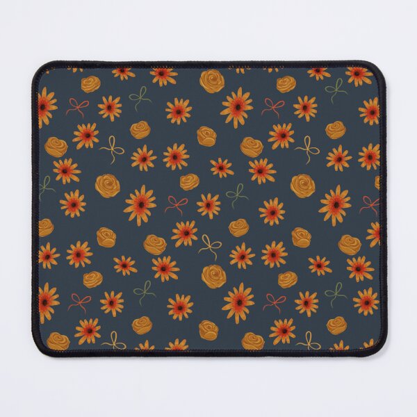 Item preview, Minimalist Floral Pattern Dark Blue Background designed and sold by Eri Atelier.