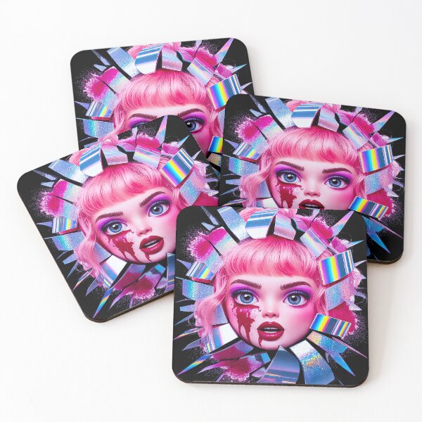 Item preview, Kawaii Glam Gore Doll Face With Chrome Shards designed and sold by Amanda's Factory.