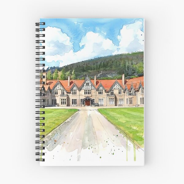 Item preview, Watercolour illustration of Mar Lodge, Highlands, Scotland designed and sold by davidelder.