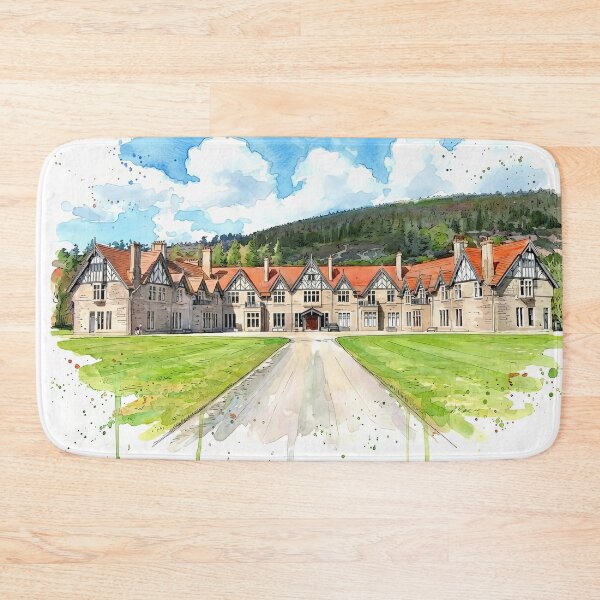 Item preview, Watercolour illustration of Mar Lodge, Highlands, Scotland designed and sold by davidelder.