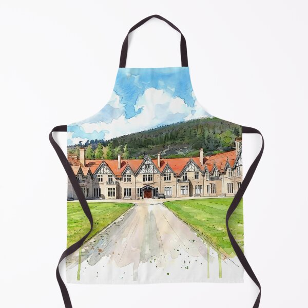 Item preview, Watercolour illustration of Mar Lodge, Highlands, Scotland designed and sold by davidelder.