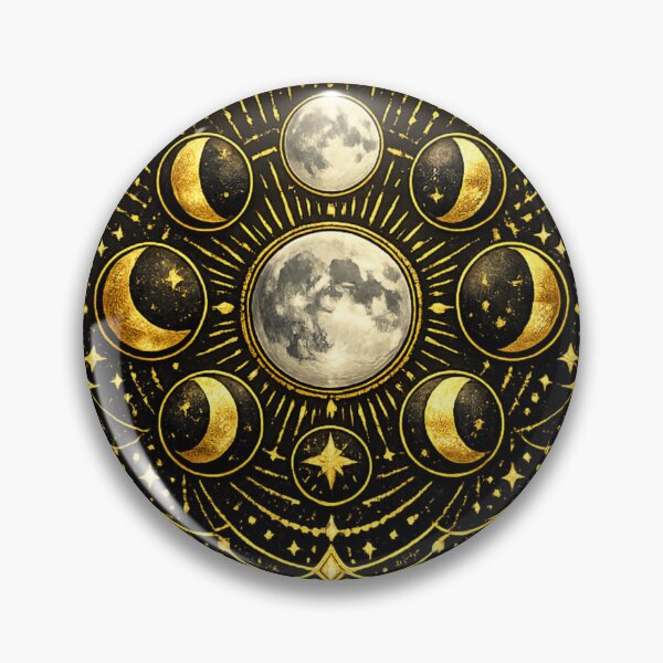 Item preview, Black and Gold Moon Phases – Elegant Lunar Cycle Celestial Design designed and sold by Cauldron Crafts.