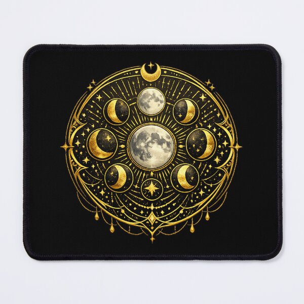 Item preview, Black and Gold Moon Phases – Elegant Lunar Cycle Celestial Design designed and sold by Cauldron Crafts.