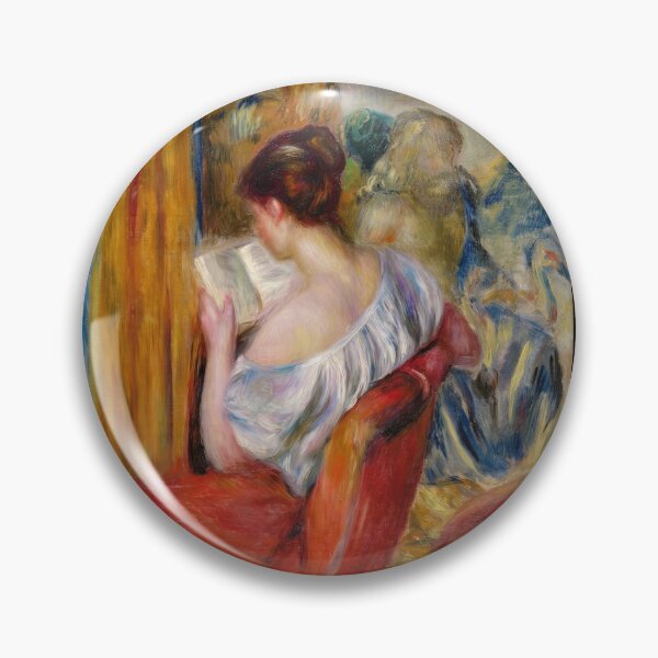 Artikelvorschau, Die lesende Frau von Pierre-Auguste Renoir: Warmes impressionistisches Interieurporträt entworfen und verkauft von artofuniverse.