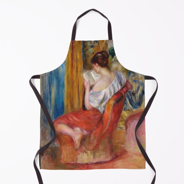 Artikelvorschau, Die lesende Frau von Pierre-Auguste Renoir: Warmes impressionistisches Interieurporträt entworfen und verkauft von artofuniverse.