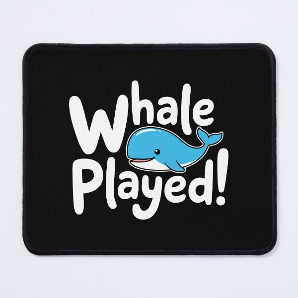 Item preview, Whale Played Funny Ocean Pun Illustration designed and sold by PMCreative.
