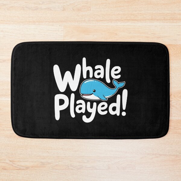 Item preview, Whale Played Funny Ocean Pun Illustration designed and sold by PMCreative.