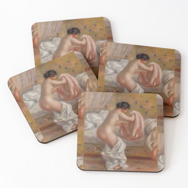 Item preview, Rising by Pierre-Auguste Renoir: Sensual Impressionist Boudoir Nude Poster designed and sold by artofuniverse.