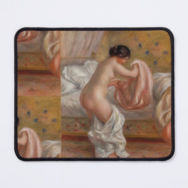 Item preview, Rising by Pierre-Auguste Renoir: Sensual Impressionist Boudoir Nude Poster designed and sold by artofuniverse.