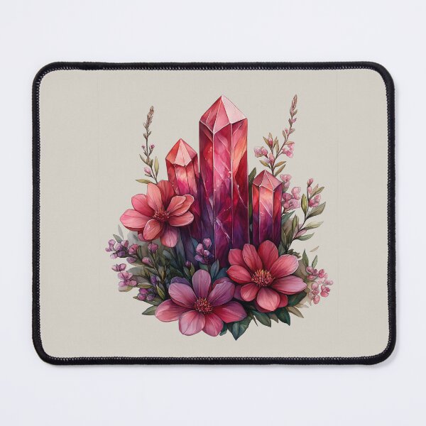 Item preview, Crystal Flower, Pink Gemstone Botanical Art designed and sold by dharanna.