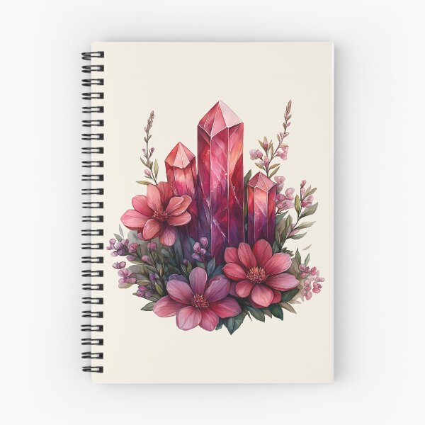 Item preview, Crystal Flower, Pink Gemstone Botanical Art designed and sold by dharanna.