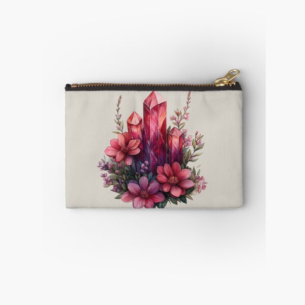 Item preview, Crystal Flower, Pink Gemstone Botanical Art designed and sold by dharanna.