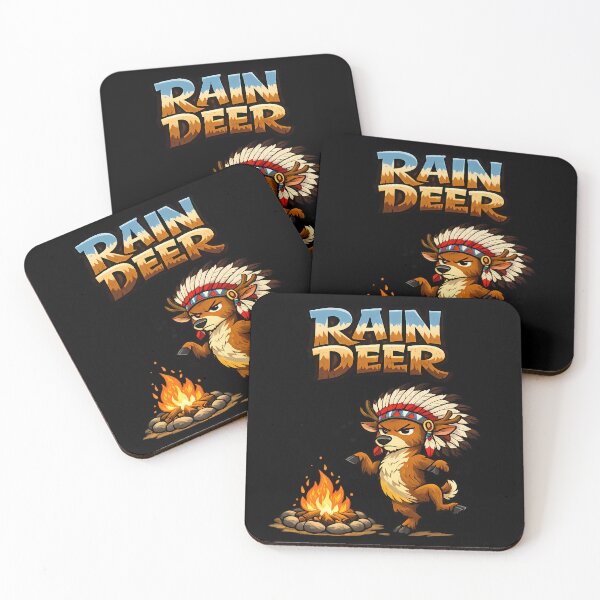 Item preview, Rain Deer Funny Dancing Reindeer Pun Cute Cartoon Animal Design designed and sold by AuraloomAtelier.