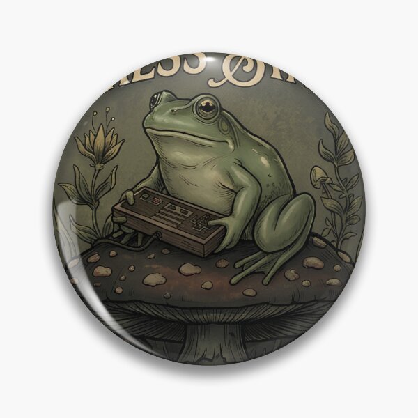 Item preview, Dark Cottagecore Frog Gaming Press Start To Wander designed and sold by PhoenixDrake.