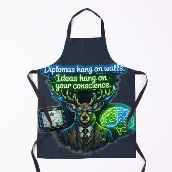 Item preview, Diplomas vs Ideas – Neon Autodidact Quote Design designed and sold by InnerwayStudio.