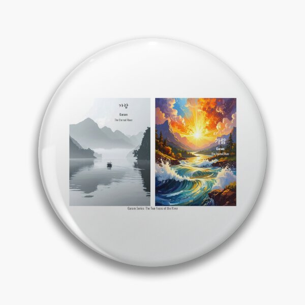 Item preview, Korean Word "Garam" (The Eternal River) – Hangul Typography Art Set designed and sold by ZenHangulArt.