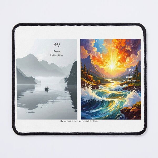 Item preview, Korean Word "Garam" (The Eternal River) – Hangul Typography Art Set designed and sold by ZenHangulArt.