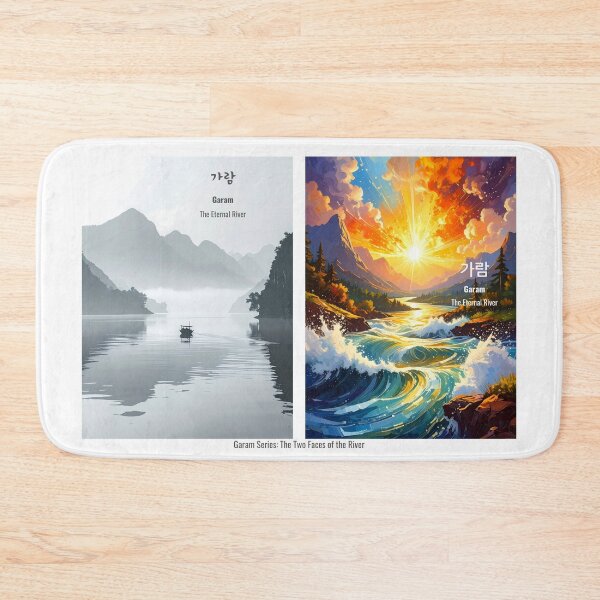 Item preview, Korean Word "Garam" (The Eternal River) – Hangul Typography Art Set designed and sold by ZenHangulArt.