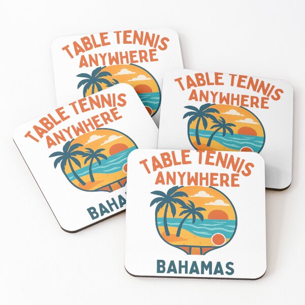 Item preview, Bahamas Table Tennis Anywhere Tropical Sunset Paddle Vacation T-Shirt designed and sold by OhMyPingCo.