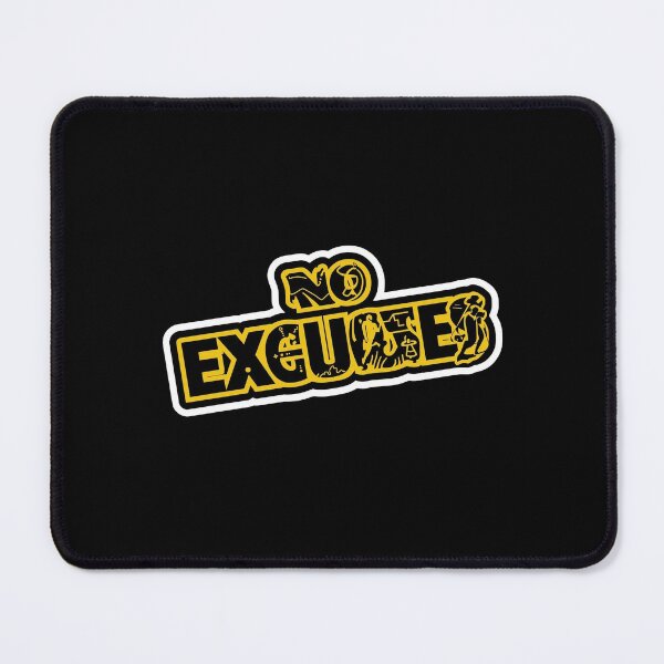 Item preview, No Excuses Motivational Typography Sticker designed and sold by LYZ7VANI.