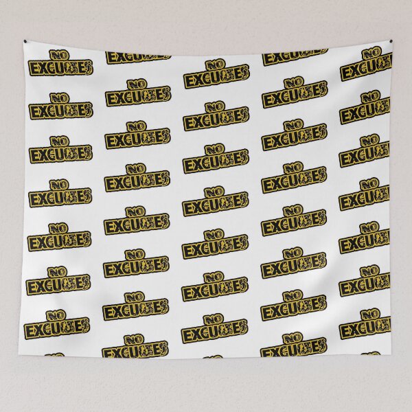 Item preview, No Excuses Motivational Typography Sticker designed and sold by LYZ7VANI.