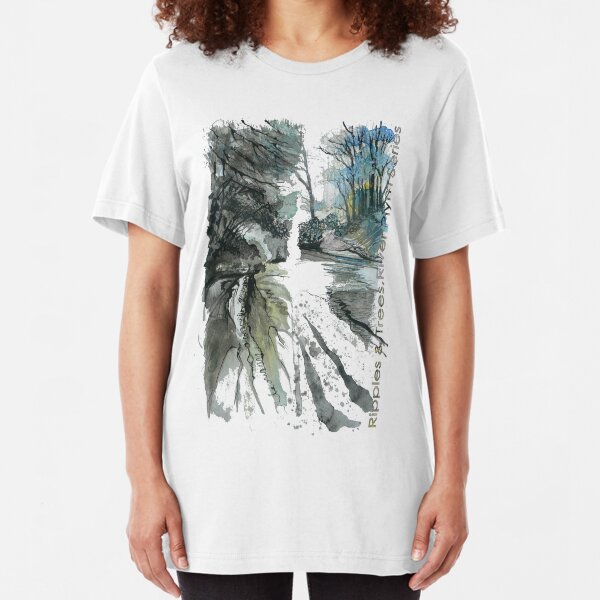 Ripples & Trees 1a Slim Fit T-Shirt