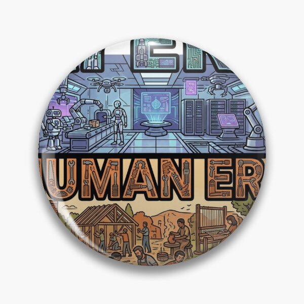 Item preview, AI Era vs Human Era designed and sold by Imaginarium of Chaos falcon88 .