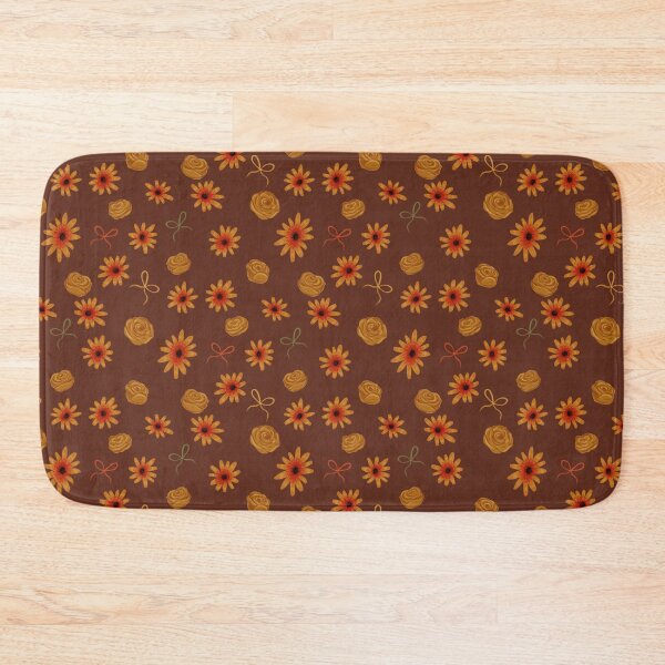 Item preview, Minimalist Floral Pattern Brown Background designed and sold by Eri Atelier.