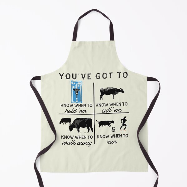 Item preview, Funny Rancher Know When to Hold Em Cow Vintage Cute Meme Quote designed and sold by Kovav.