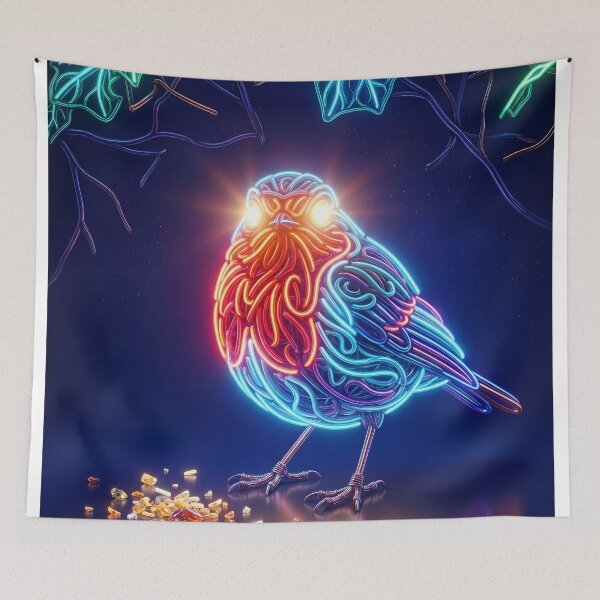 Item preview, Neon Cyberpunk Robin Bird Glowing Neon Sculpture designed and sold by Scoutic-Neon.