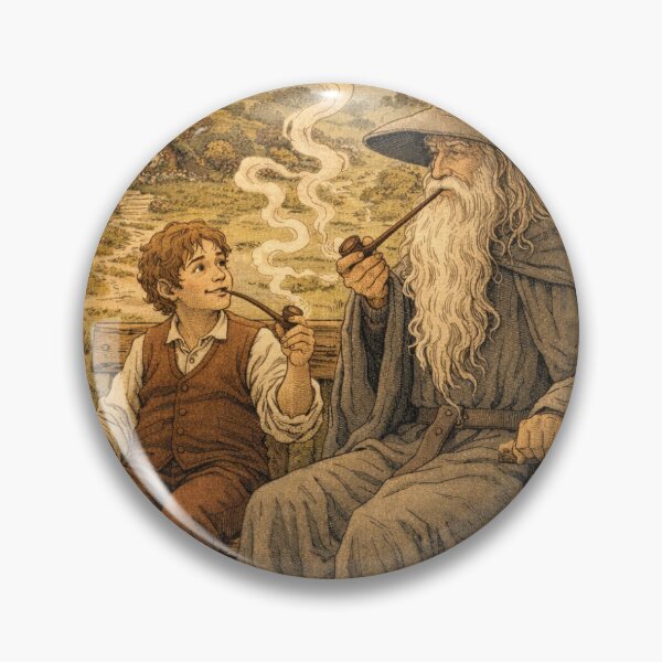 Item preview, Lord of the Rings | Bilbo and Gandalf in the Shire | Ukiyo-e Woodblock Print designed and sold by Third Age Prints.