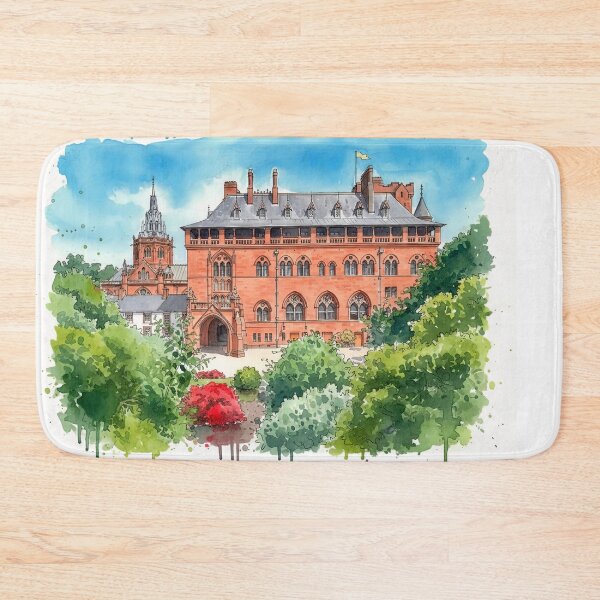 Item preview, Watercolour illustration of Mount Stuart, Isle of Bute, Scotland designed and sold by davidelder.