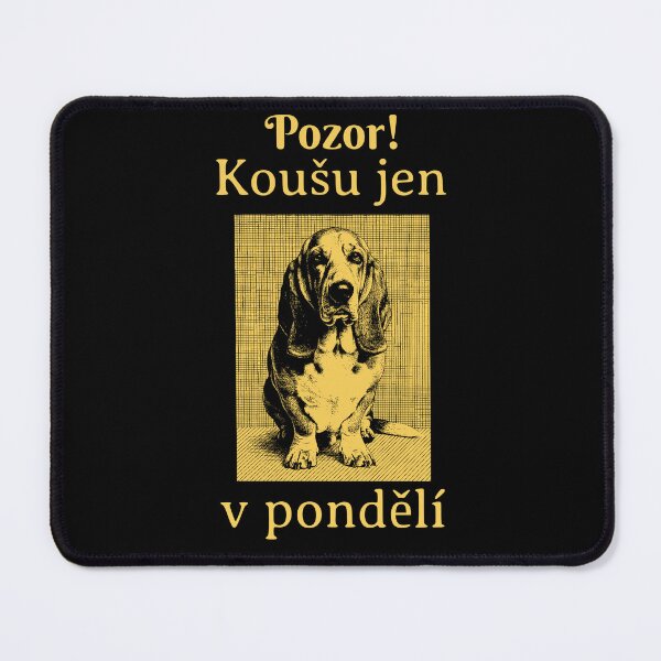 Item preview, Pozor Kousu Jen Monday Golden Basset designed and sold by RPrintPulse.