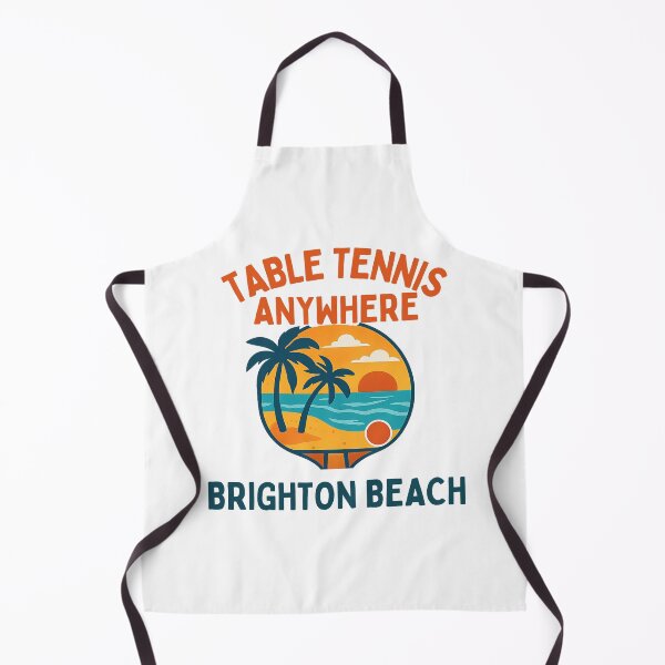 Item preview, Brighton Beach UK Table Tennis Anywhere Retro Sunset Ping Pong Gift T-Shirt designed and sold by OhMyPingCo.