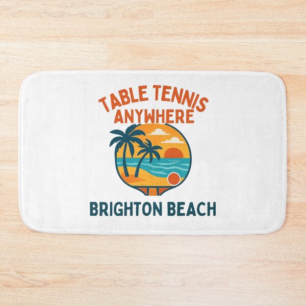 Item preview, Brighton Beach UK Table Tennis Anywhere Retro Sunset Ping Pong Gift T-Shirt designed and sold by OhMyPingCo.