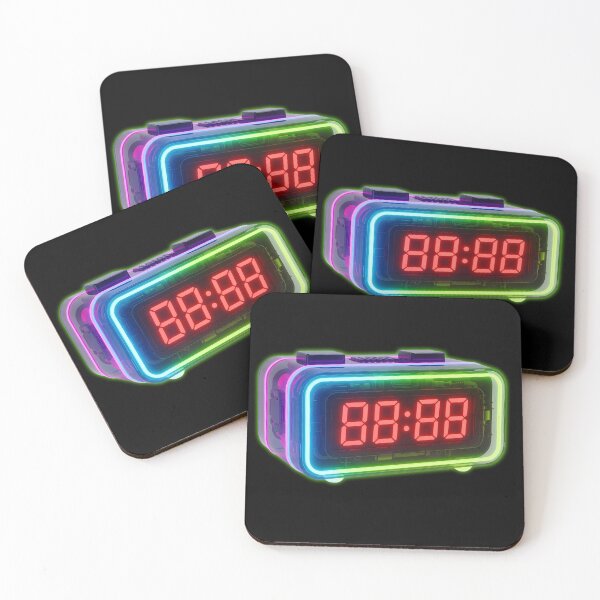 Item preview, Neon Digital Alarm Clock - Cyberpunk Transparent Tech Art designed and sold by powersunlight.