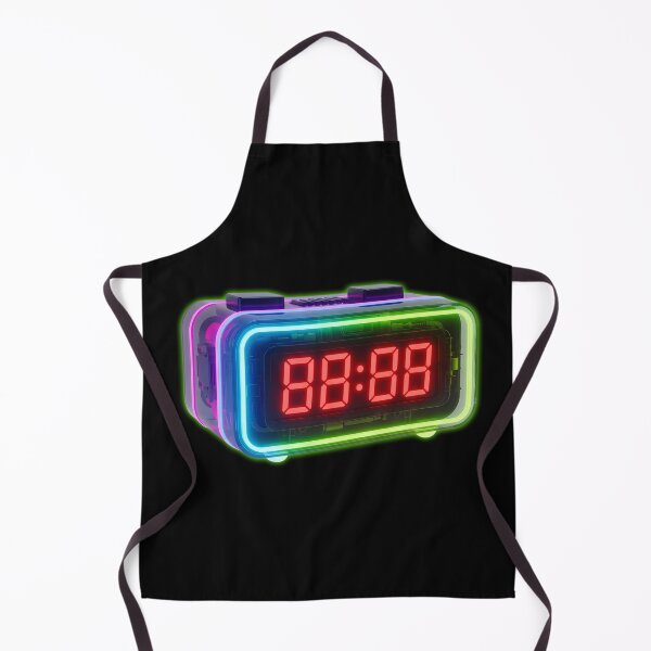 Item preview, Neon Digital Alarm Clock - Cyberpunk Transparent Tech Art designed and sold by powersunlight.