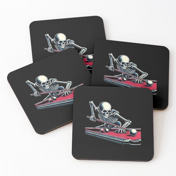 Item preview, Skeleton Playing Billiards Halloween Billiard Pool Snooker designed and sold by RichardXRichard.
